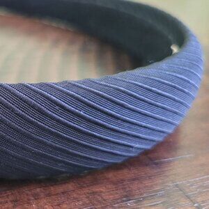 Headband: Ribbed Black Grosgrain